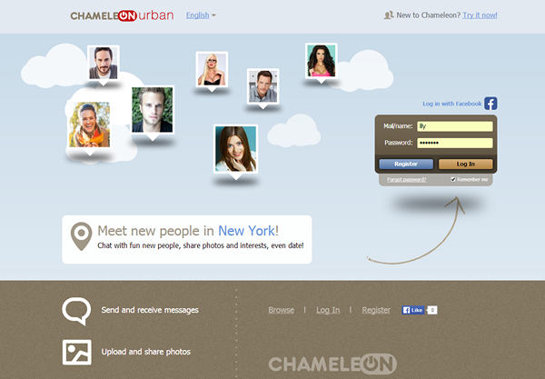 New Urban design with flying clouds